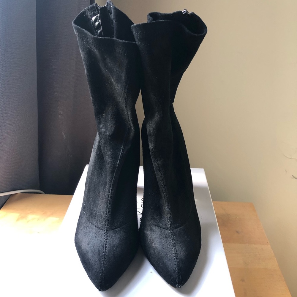 Black ego official ankle boots